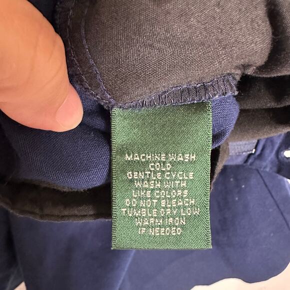 Lauren Ralph Lauren Women's‎ 16 Blue Flat Front Chino Shorts Preppy Classic - Picture 7 of 10